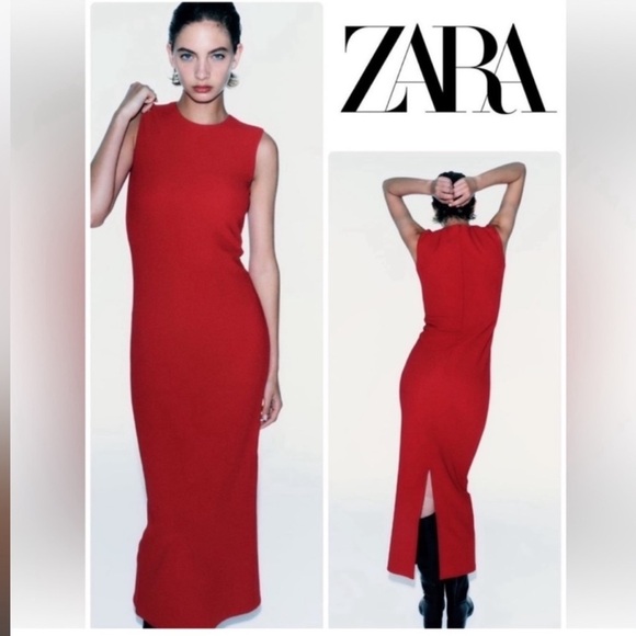 Zara Dresses & Skirts - Zara Red Midi Dress